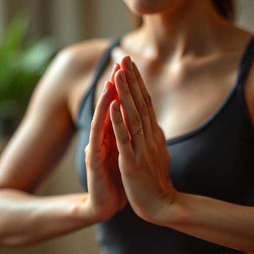 Hands in a yoga pose during meditation