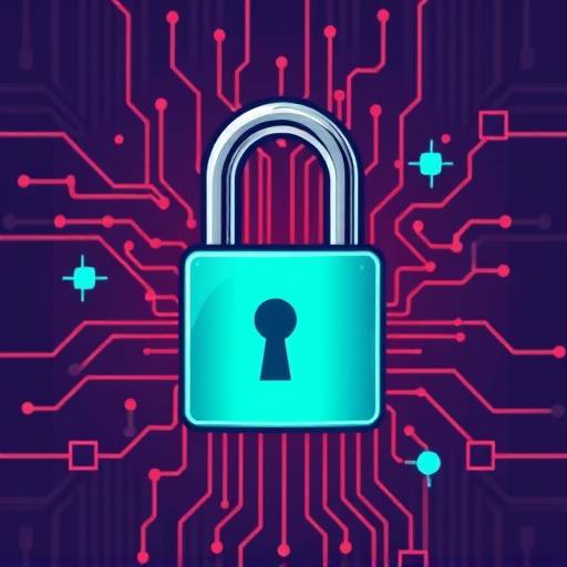 Illustration of a lock symbolizing data privacy and security.