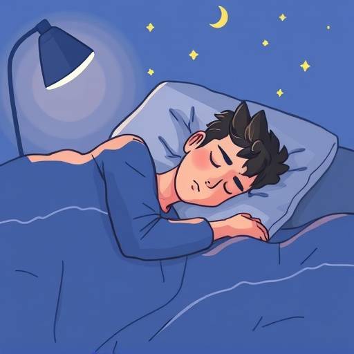 Illustration of a person sleeping peacefully