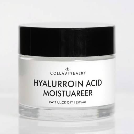 Jar of hyaluronic acid moisturizer